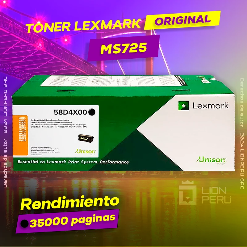 Toner LexMark MS725 Laser Cartridge Original Negro, ofrece un rendimiento de Calidad a un super Precio, ingresa y consigue el tuyo… ¡¡YA!!