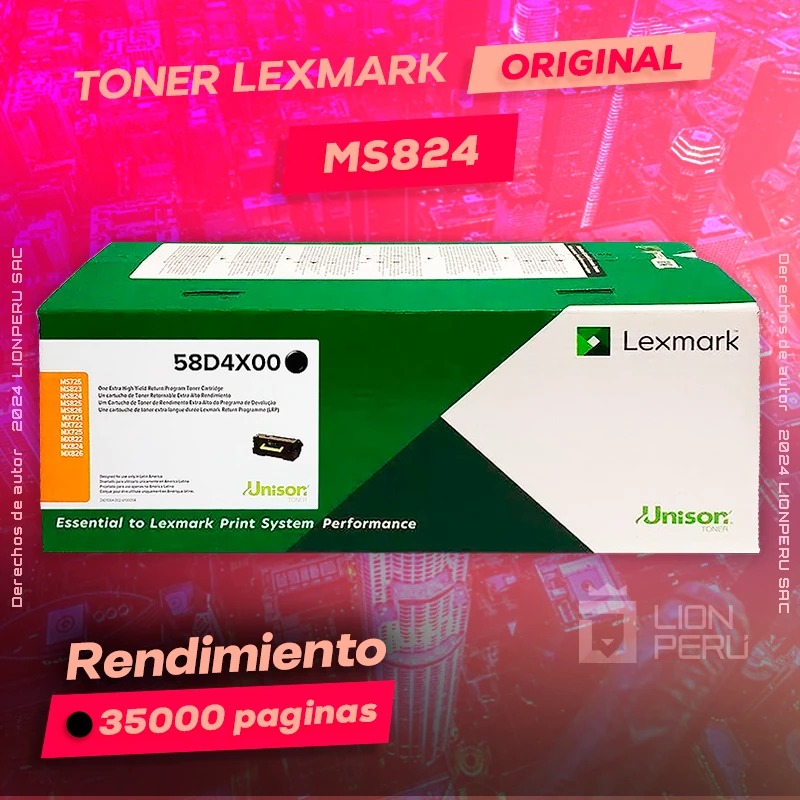 Toner LexMark MS824 Laser Cartridge Original Negro, ofrece un rendimiento de Calidad a un super Precio, ingresa y consigue el tuyo… ¡¡YA!!