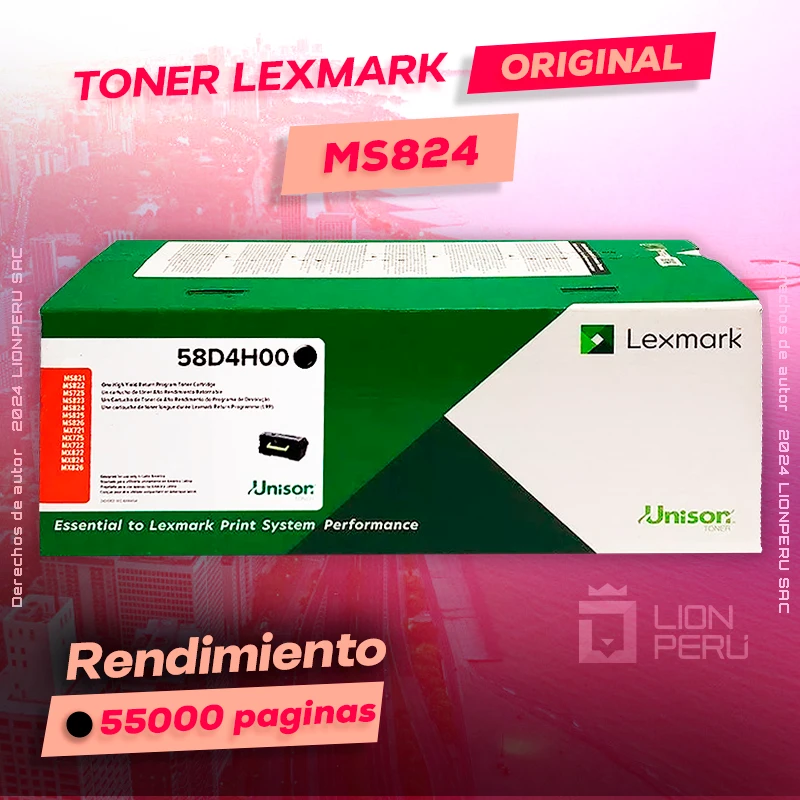 Toner LexMark MS824 Laser Cartridge Original Negro, ofrece un rendimiento de Calidad a un super Precio, ingresa y consigue el tuyo… ¡¡YA!!