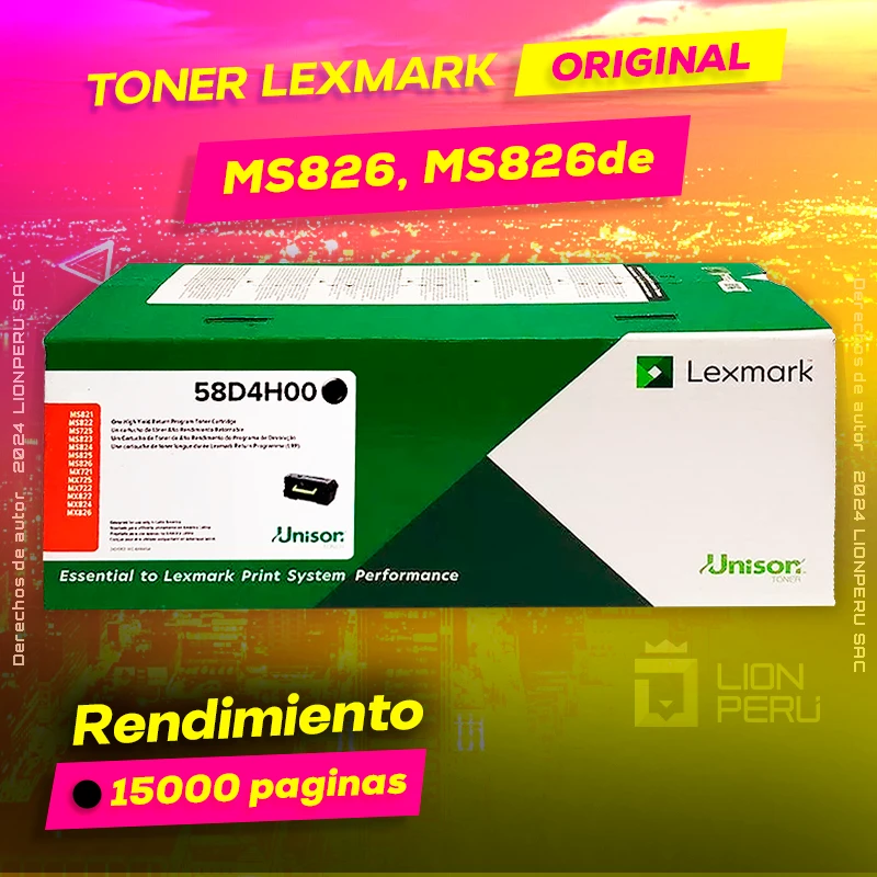 Toner LexMark MS826, MS826de Cartridge Original Negro, ofrece un rendimiento de Calidad a un super Precio, ingresa y consigue el tuyo… ¡¡YA!!