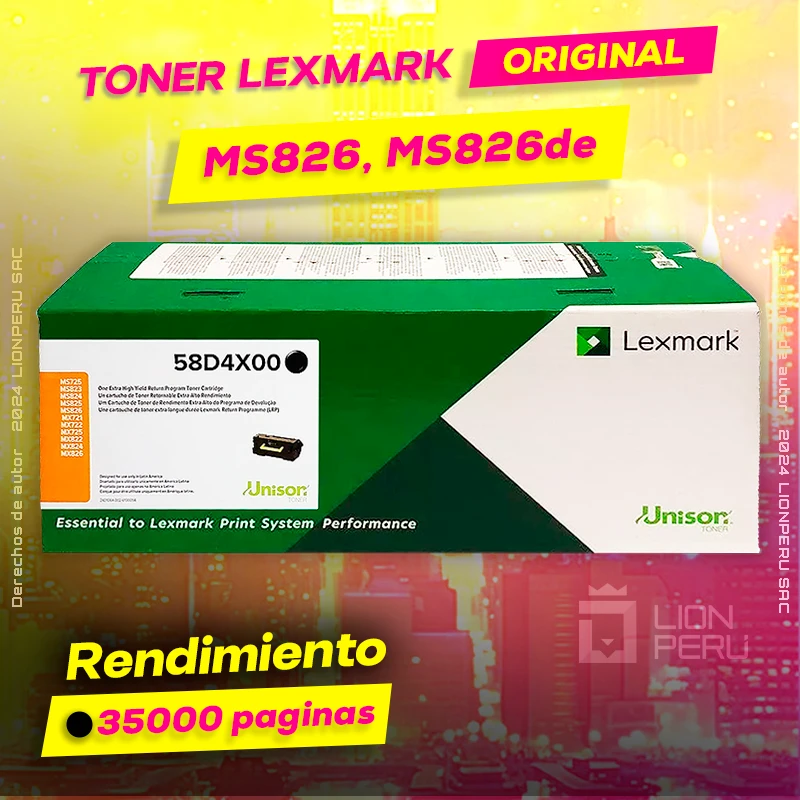 Toner LexMark MS826, MS826de Cartridge Original Negro, ofrece un rendimiento de Calidad a un super Precio, ingresa y consigue el tuyo… ¡¡YA!!