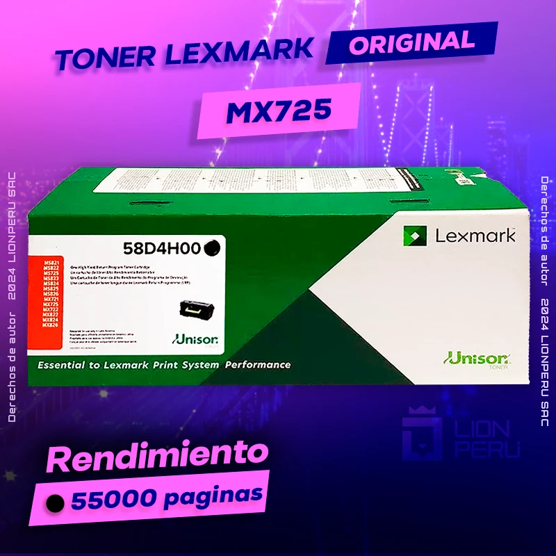Toner LexMark MX725 Laser Cartridge Original Negro, ofrece un rendimiento de Calidad a un super Precio, ingresa y consigue el tuyo… ¡¡YA!!