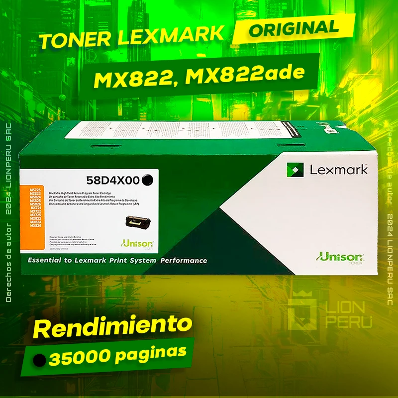 Toner LexMark MX822, MX822ade Cartucho Original Negro, ofrece un rendimiento de Calidad a un super Precio, ingresa y consigue el tuyo… ¡¡YA!!
