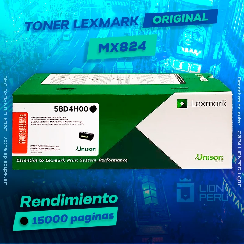 Toner LexMark MX824 Laser Cartridge Original Negro, ofrece un rendimiento de Calidad a un super Precio, ingresa y consigue el tuyo… ¡¡YA!!