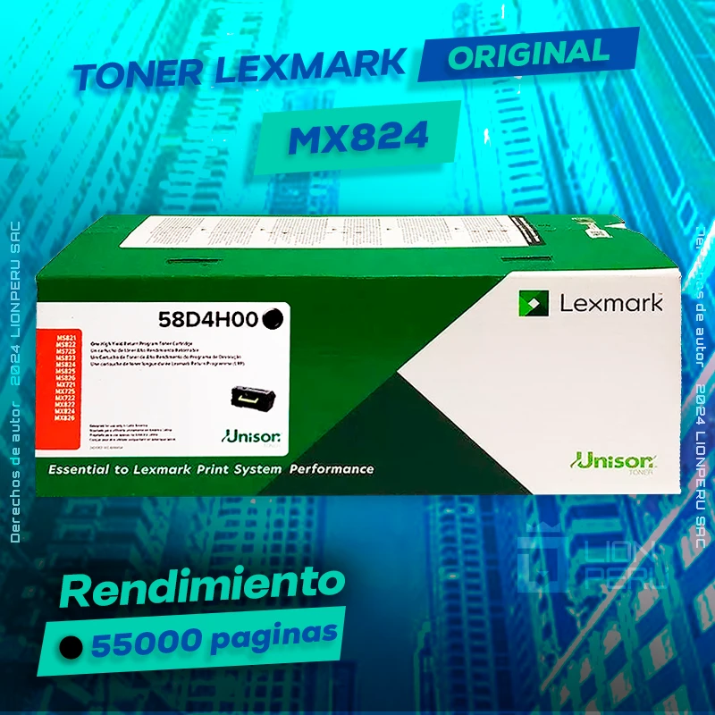 Toner LexMark MX824 Laser Cartridge Original Negro, ofrece un rendimiento de Calidad a un super Precio, ingresa y consigue el tuyo… ¡¡YA!!