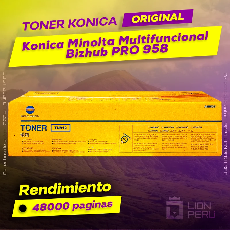 Toner Konica Minolta Bizhub PRO 958 Cartucho Original
