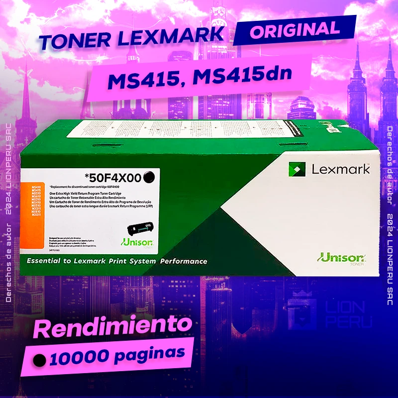 Toner LexMark MS415, MS415dn Cartridge Original Negro, ofrece un rendimiento de Calidad a un super Precio, ingresa y consigue el tuyo… ¡¡YA!!