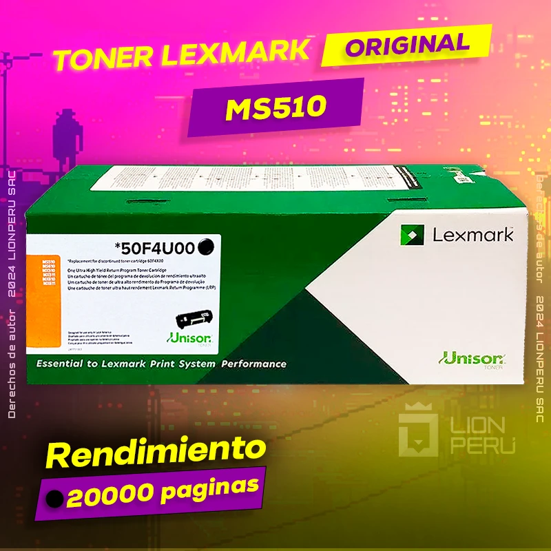 Toner LexMark MS510 Laser Cartucho Original Negro, ofrece un rendimiento de Calidad a un super Precio, ingresa y consigue el tuyo… ¡¡YA!!