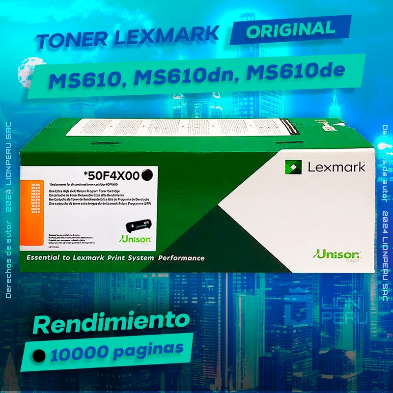 Toner LexMark MS610, MS610de, MS610dn Cartridge Original Negro, ofrece un rendimiento de Calidad a un super Precio, consigue el tuyo… ¡¡YA!!