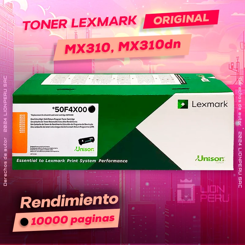 Toner LexMark MX310, MX310dn Cartucho Original Negro, ofrece un rendimiento de Calidad a un super Precio, ingresa y consigue el tuyo… ¡¡YA!!