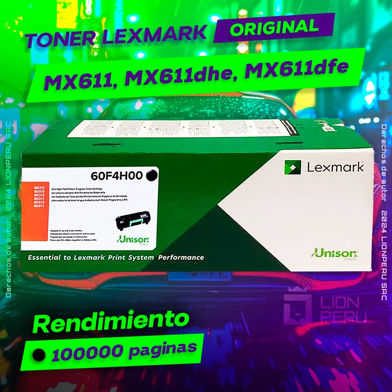 Toner LexMark MX611, MX611dhe Cartucho Original Negro, ofrece un rendimiento de Calidad a un super Precio, ingresa y consigue el tuyo… ¡¡YA!!