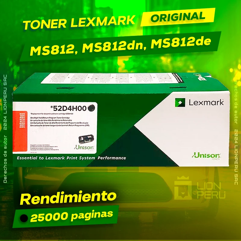 Toner LexMark MS812, MS812dn, MS812de Cartridge Original Negro, ofrece un rendimiento de Calidad a un super Precio, consigue el tuyo… ¡¡YA!!