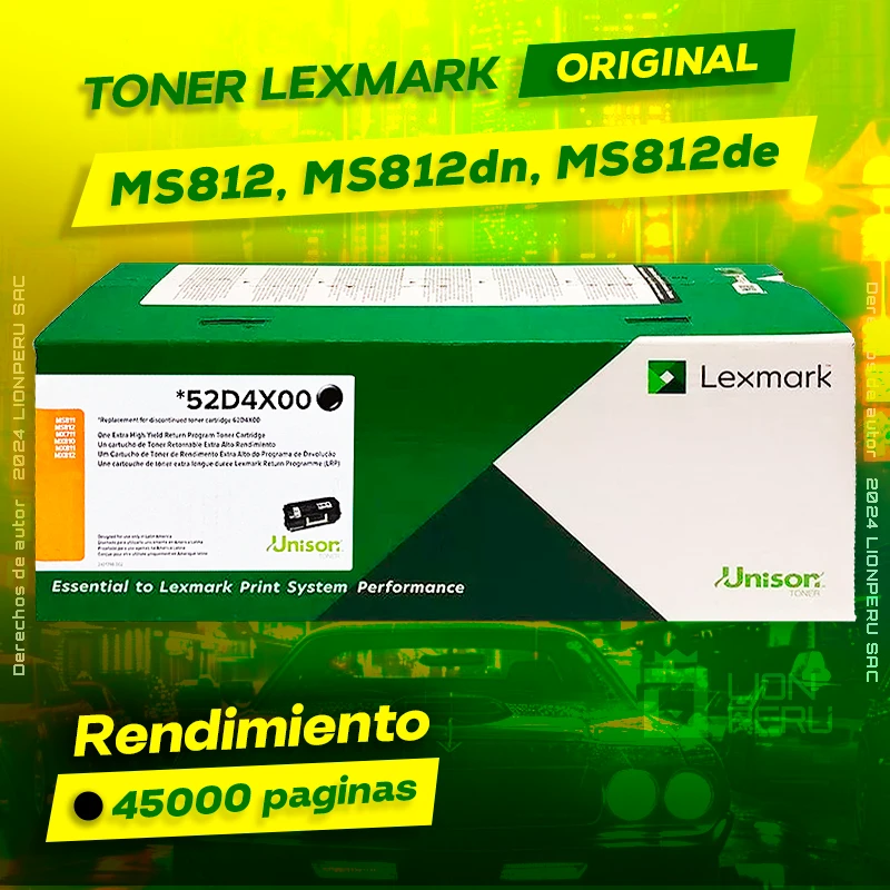 Toner LexMark MS812, MS812dn, MS812de Cartridge Original Negro, ofrece un rendimiento de Calidad a un super Precio, consigue el tuyo… ¡¡YA!!
