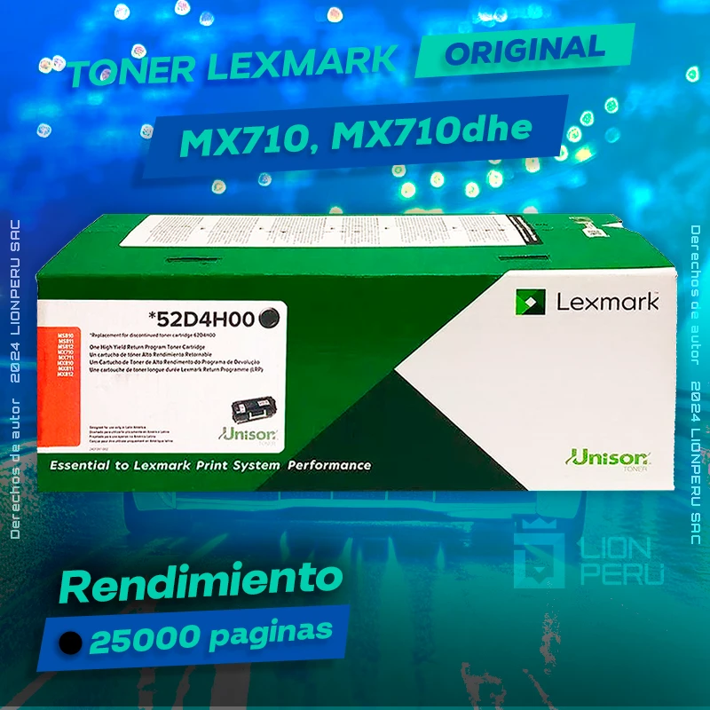 Toner LexMark MX710, MX710dhe Cartridge Original Negro, ofrece un rendimiento de Calidad a un super Precio, ingresa y consigue el tuyo… ¡¡YA!!