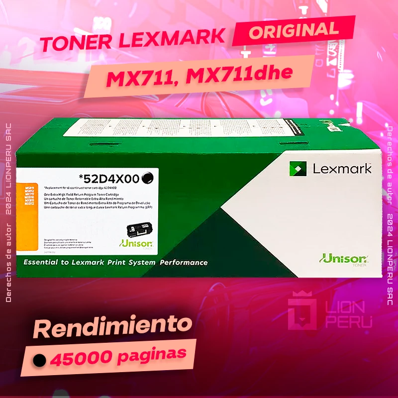 Toner LexMark MX711, MX711dhe Cartridge Original Negro, ofrece un rendimiento de Calidad a un super Precio, ingresa y consigue el tuyo… ¡¡YA!!