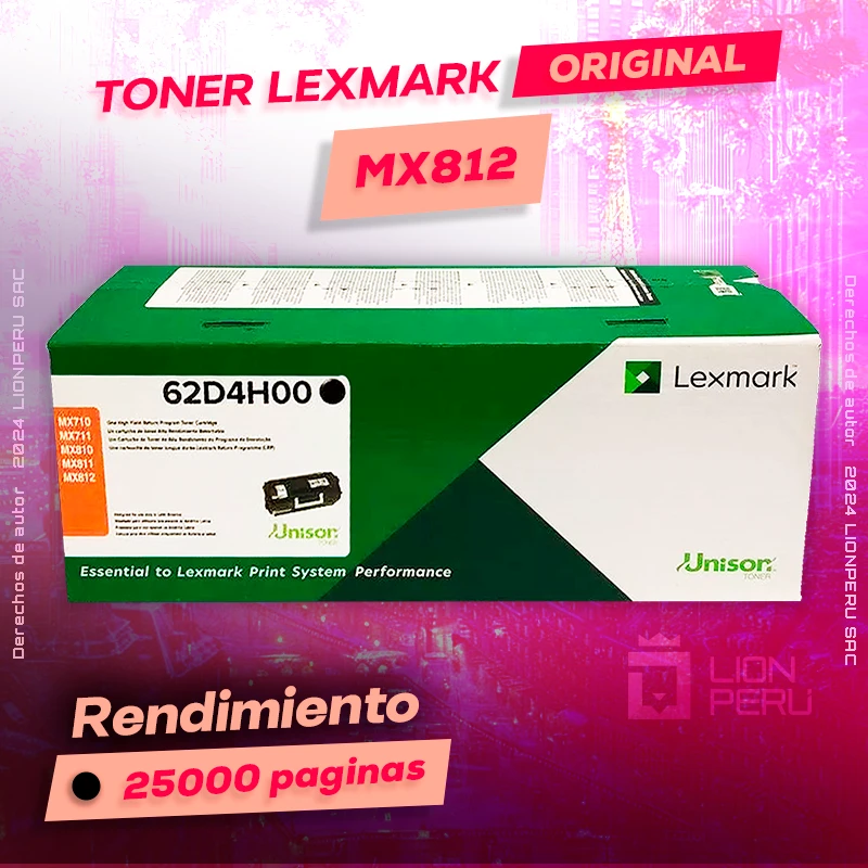 Toner LexMark MX812 Laser Cartridge Original Negro, ofrece un rendimiento de Calidad a un super Precio, ingresa y consigue el tuyo… ¡¡YA!!