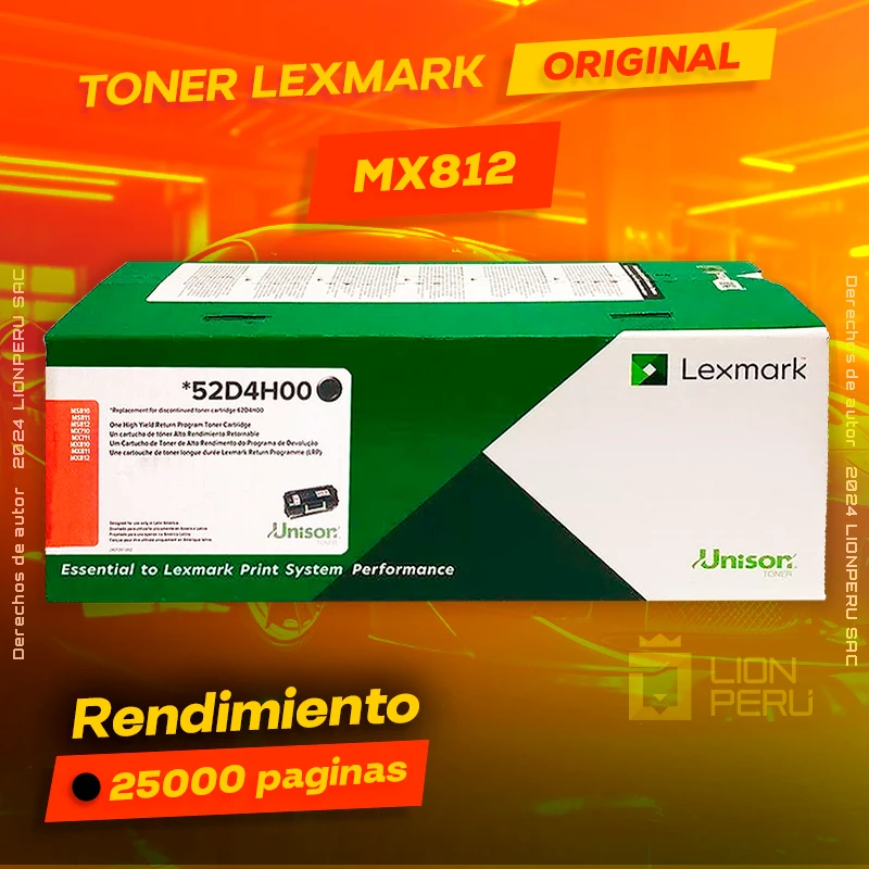 Toner LexMark MX812 Laser Cartridge Original Negro, ofrece un rendimiento de Calidad a un super Precio, ingresa y consigue el tuyo… ¡¡YA!!