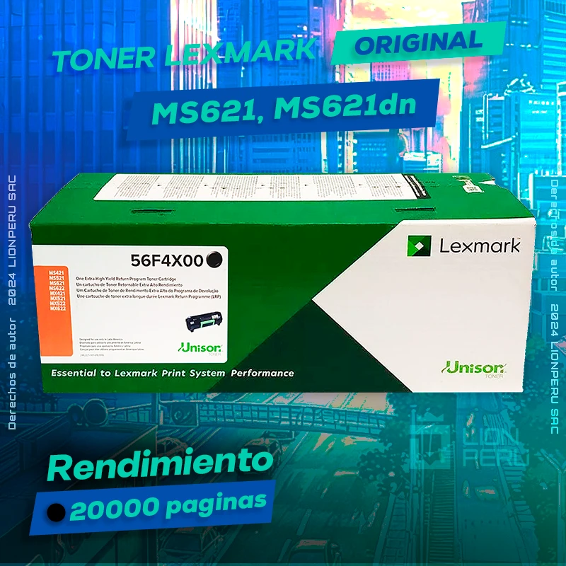 Toner Lexmark MS621, MS621dn Cartridge Original Negro, ofrece un rendimiento de Calidad a un super Precio, ingreso y consigue el tuyo… ¡¡YA!!