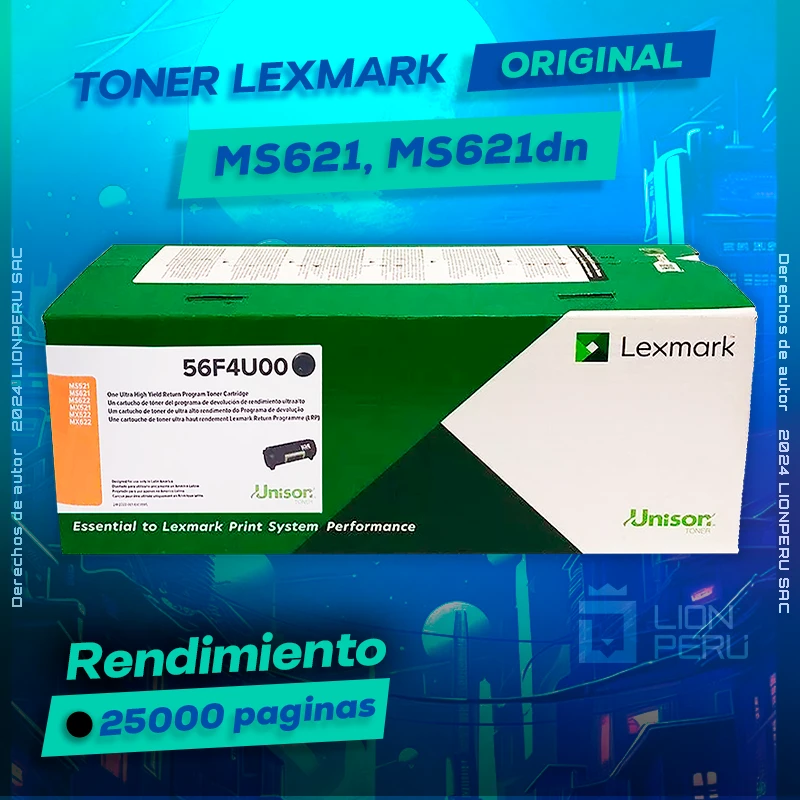 Toner Lexmark MS621, MS621dn Cartridge Original Negro, ofrece un rendimiento de Calidad a un super Precio, ingreso y consigue el tuyo… ¡¡YA!!