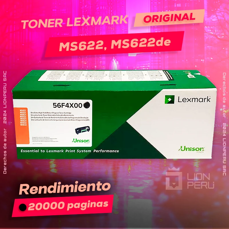 Toner Lexmark MS622, MS622de Cartucho Original Negro, ofrece un rendimiento de Calidad a un super Precio, ingresa y consigue el tuyo… ¡¡YA!!