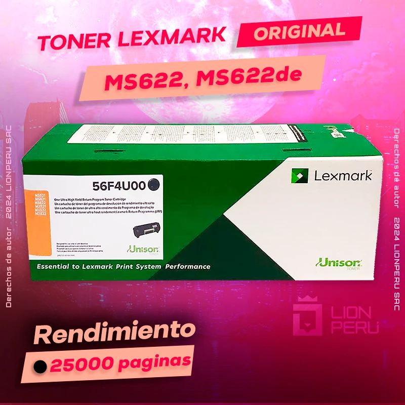 Toner Lexmark MS622, MS622de Cartucho Original Negro, ofrece un rendimiento de Calidad a un super Precio, ingresa y consigue el tuyo… ¡¡YA!!