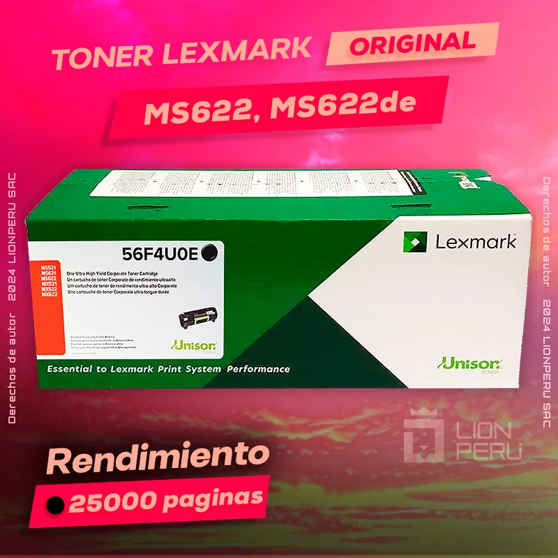 Toner Lexmark MS622, MS622de Cartucho Original Negro, ofrece un rendimiento de Calidad a un super Precio, ingresa y consigue el tuyo… ¡¡YA!!