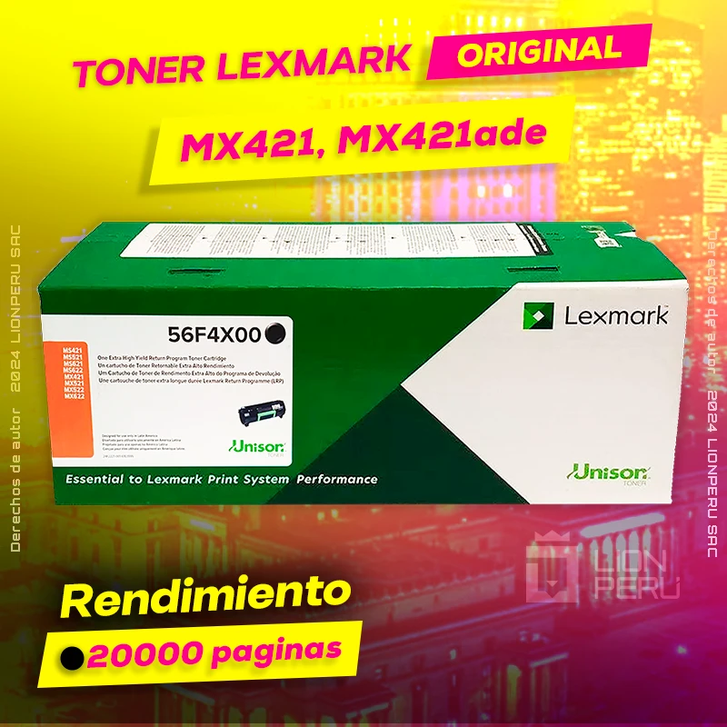 Toner Lexmark MX421, MX421ade Cartridge Original Negro, ofrece un rendimiento de Calidad a un super Precio, ingresa y consigue el tuyo… ¡¡YA!!