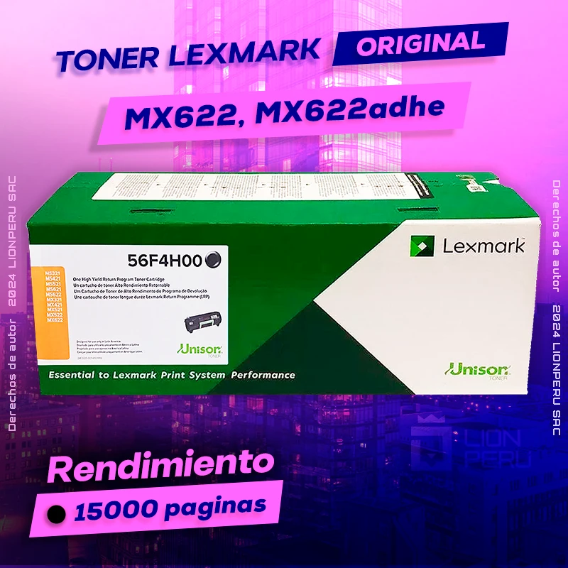 Toner Lexmark MX622, MX622adhe Cartucho Original Negro, ofrece un rendimiento de Calidad a un super Precio, ingresa y consigue el tuyo… ¡¡YA!!