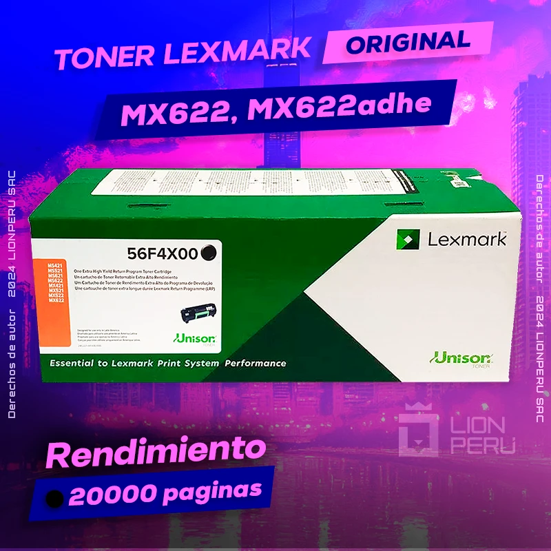 Toner Lexmark MX622, MX622adhe Cartucho Original Negro, ofrece un rendimiento de Calidad a un super Precio, ingresa y consigue el tuyo… ¡¡YA!!