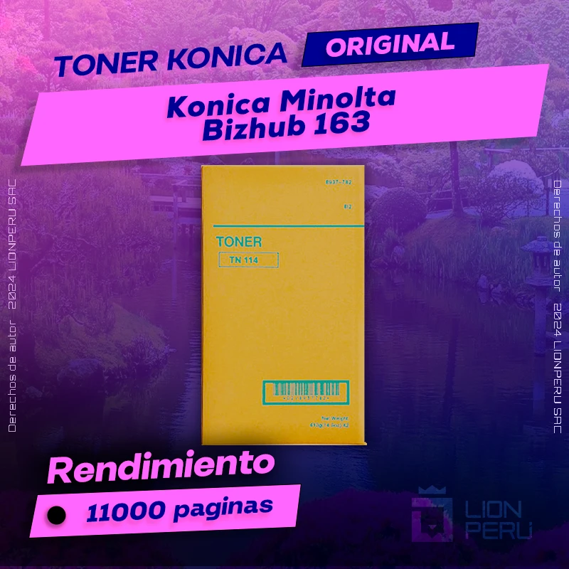 Toner Konica Minolta Bizhub 163 Cartucho Original