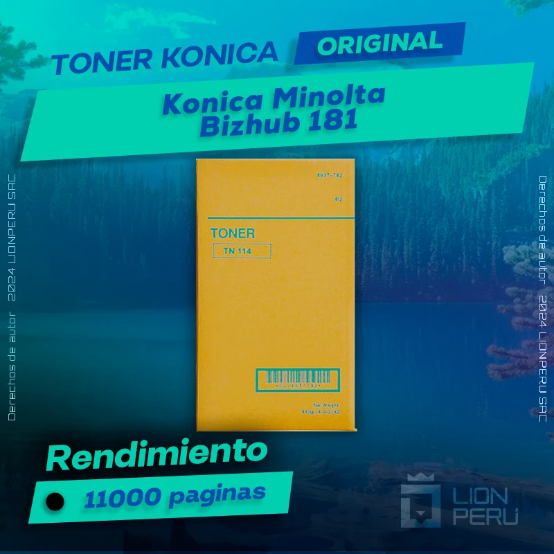 Toner Konica Minolta Bizhub 181 Cartucho Original