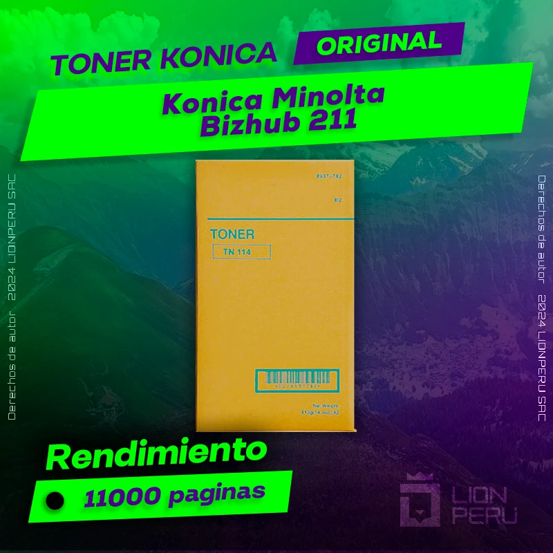 Toner Konica Minolta Bizhub 211 Cartucho Original