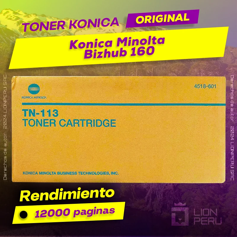Toner Konica Minolta Bizhub 160 Cartucho Original