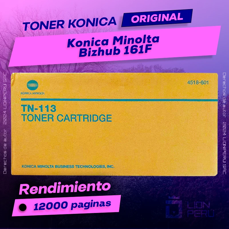 Toner Konica Minolta Bizhub 161F Cartucho Original