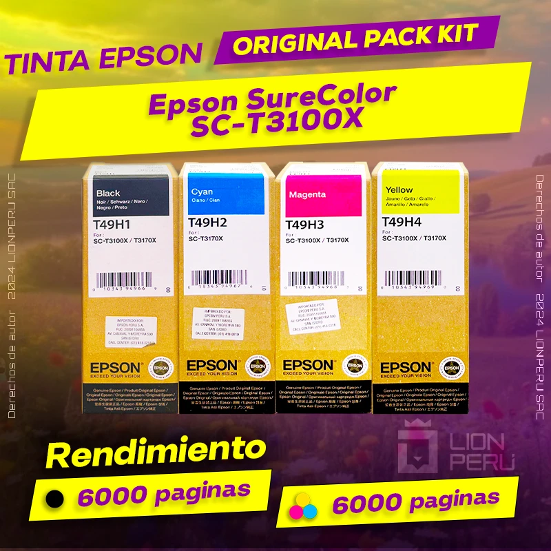 Tinta Epson SureColor SC-T3100X Cartucho Original