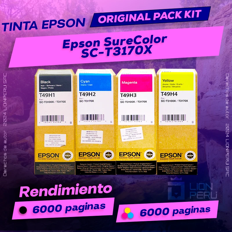 Tinta Epson SureColor SC-T3170X Cartucho Original