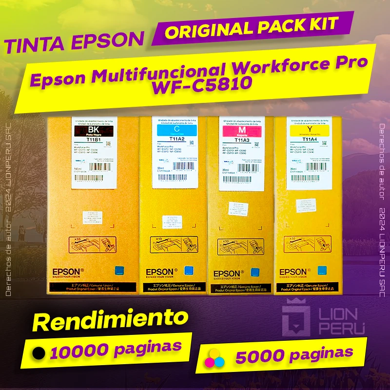 Tinta Epson Workforce Pro WF-C5810 Bolsa Original