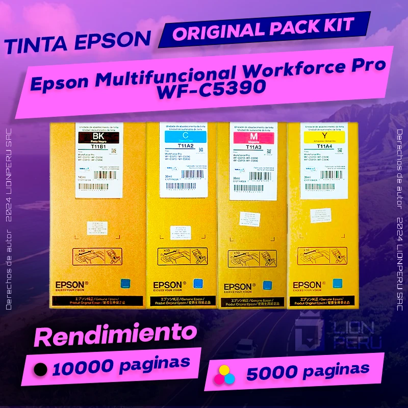 Tinta Epson Workforce Pro WF-C5390 Bolsa Original