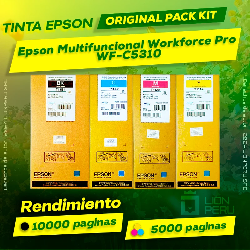 Tinta Epson Workforce Pro WF-C5310 Bolsa Original