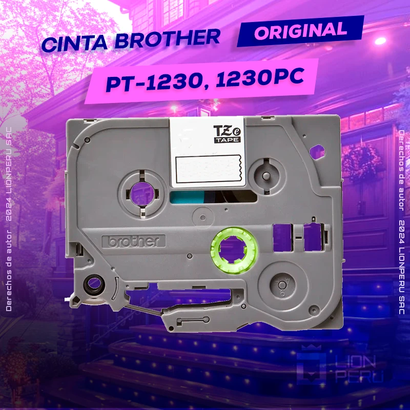 Cinta Brother PT-1230, 1230PC Cartridge P-Touch Rotuladora, ofrece un rendimiento de Calidad a un super Precio, ingresa y consigue el tuyo… ¡¡YA!!