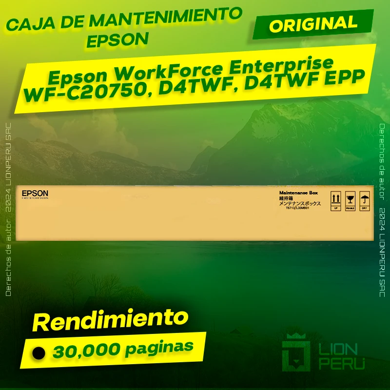 Caja de Mantenimiento Epson WF-C20750, D4TWF, EPP Original