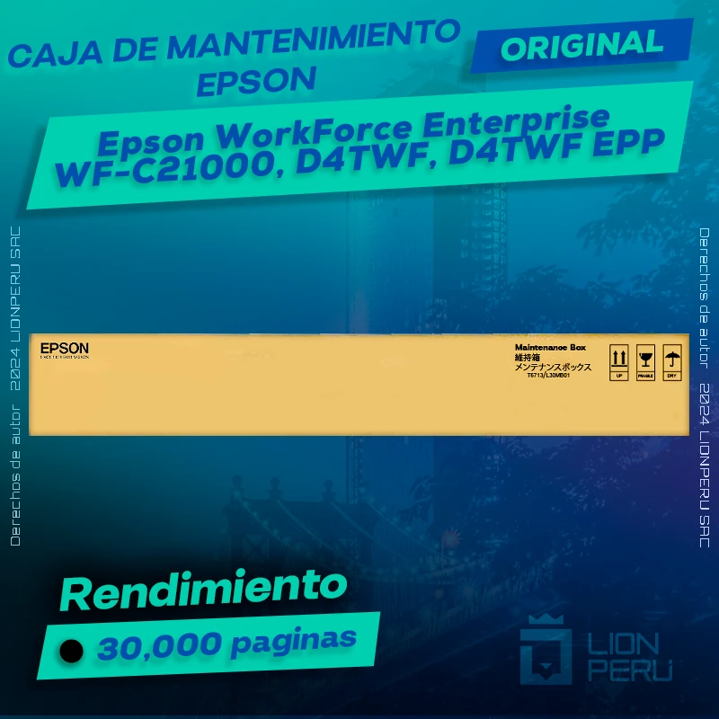 Caja de Mantenimiento Epson WF-C21000, D4TWF, EPP Original