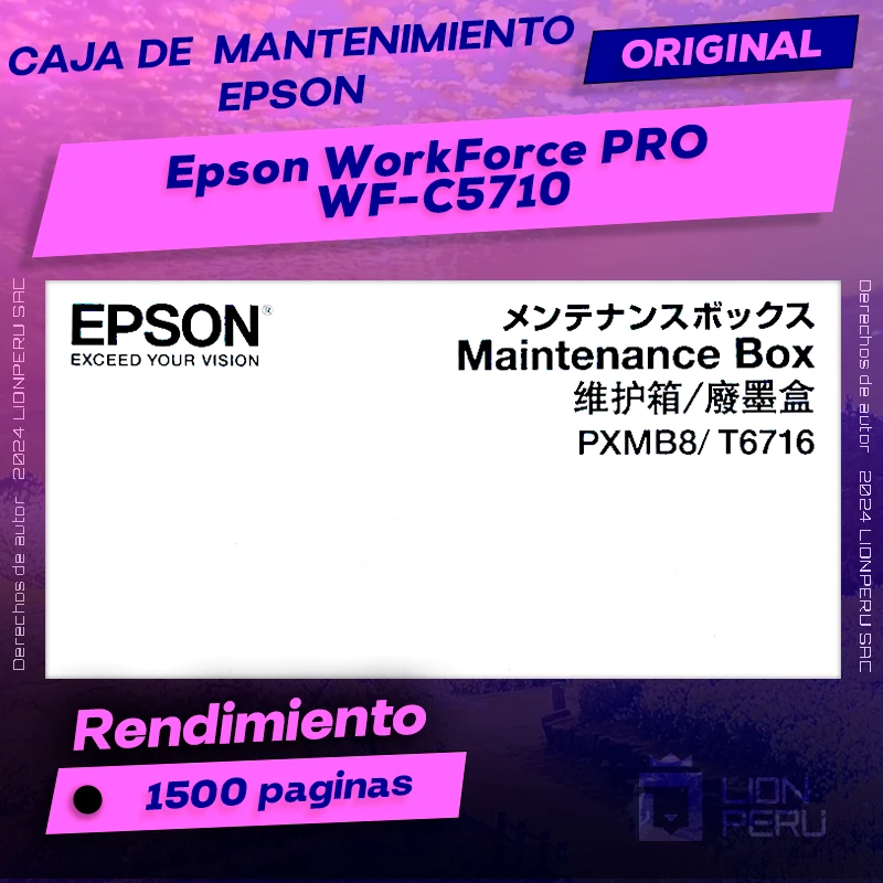 Caja de Mantenimiento Epson WF-C5710 WorkForce Pro Original