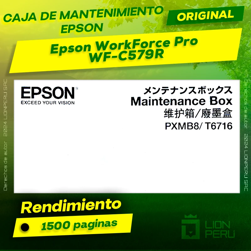 Caja de Mantenimiento Epson WF-C579R WorkForce Pro Original