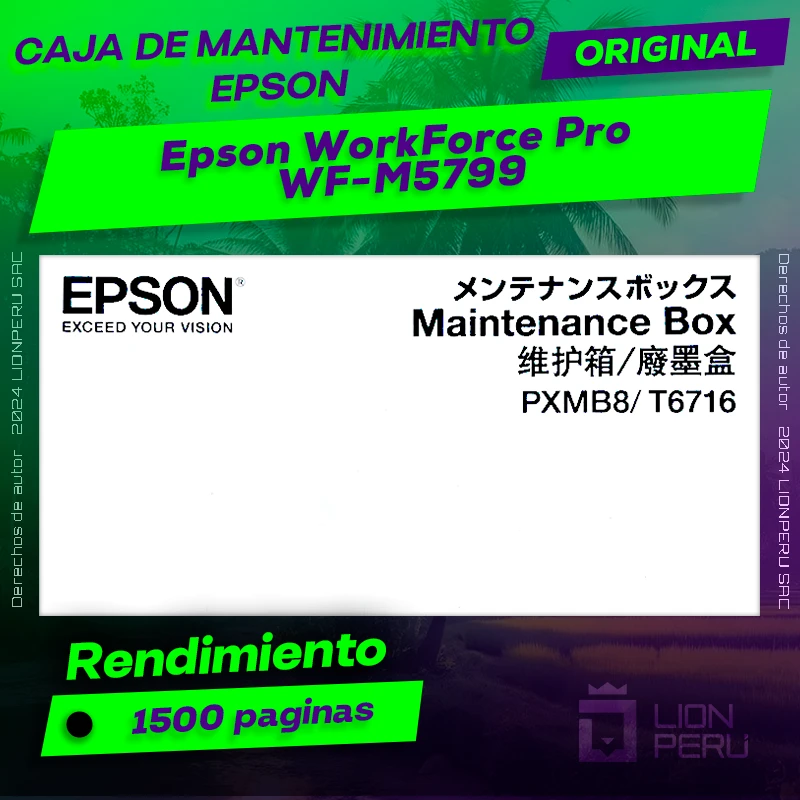 Caja de Mantenimiento Epson WF-M5799 WorkForce Pro Original