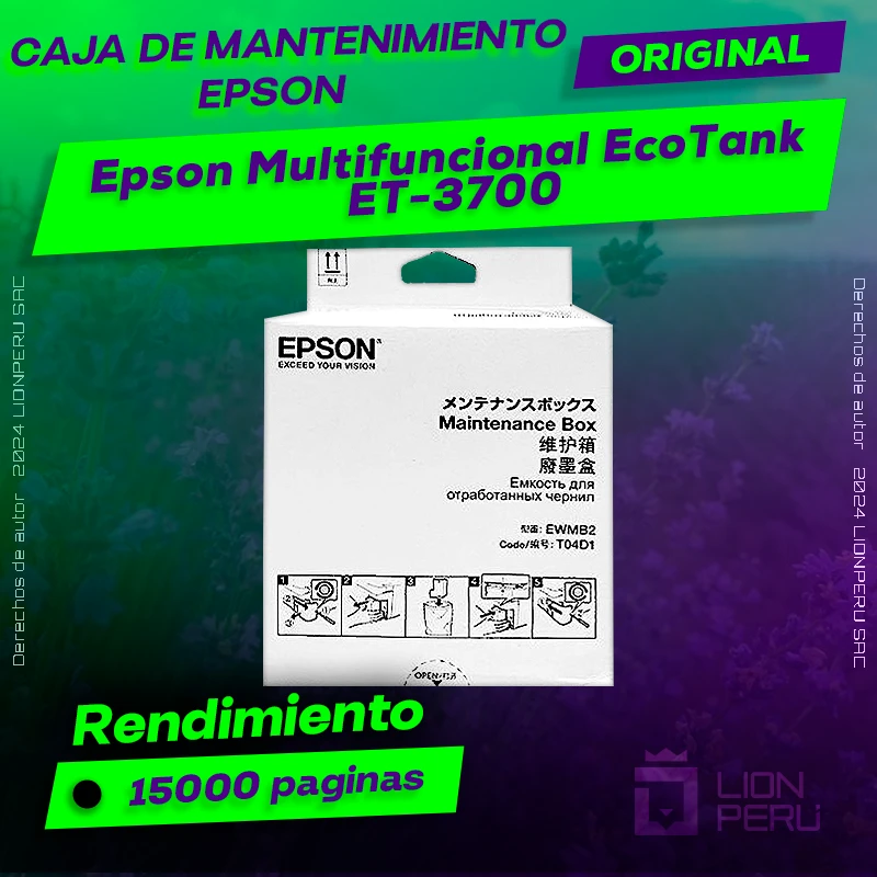 Caja de Mantenimiento Epson ET-3700 EcoTank Original