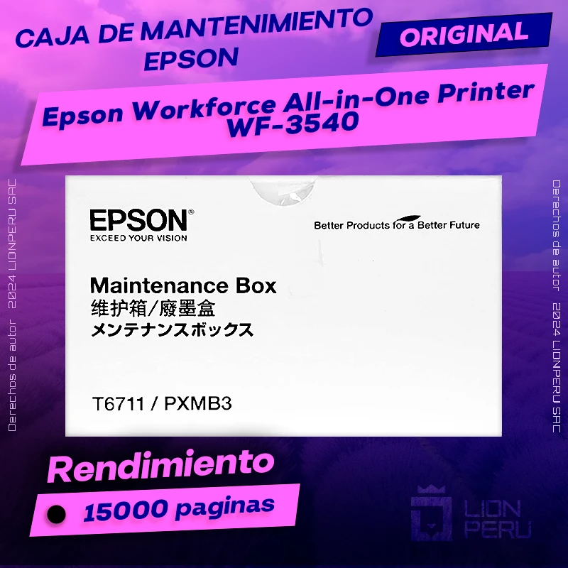 Caja de Mantenimiento Epson WF-3540 Workforce EcoTank All-in-One