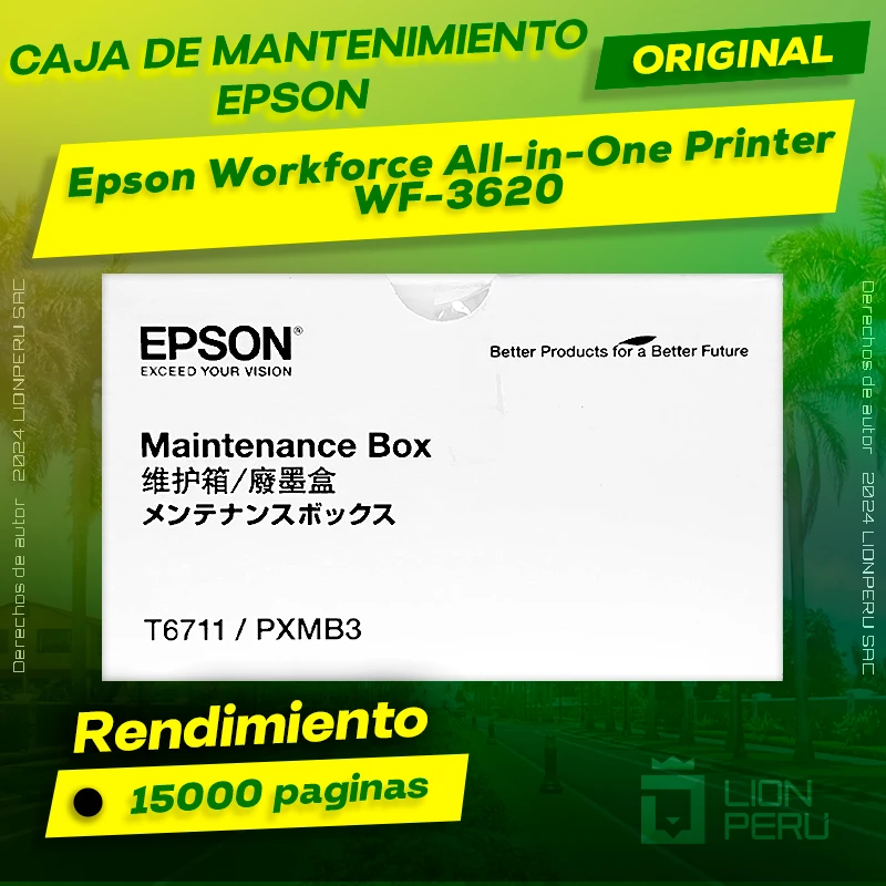 Caja de Mantenimiento Epson WF-3620 Workforce EcoTank All-in-One