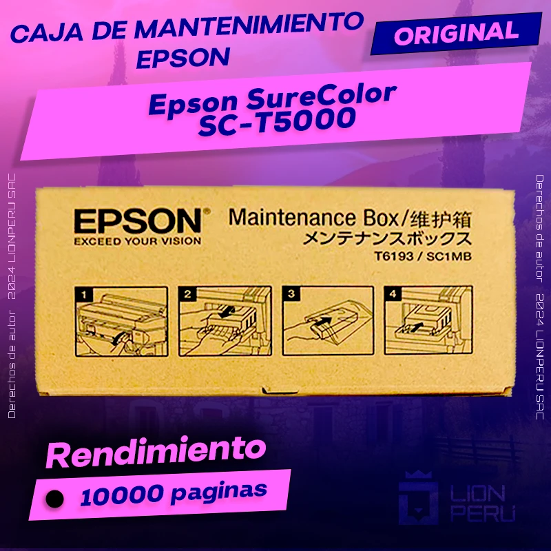 Caja de Mantenimiento Epson SC-T5000 SureColor Original