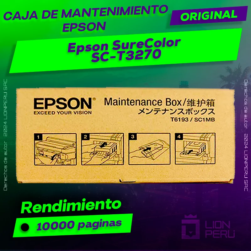 Caja de Mantenimiento Epson SC-T3270 SureColor Original